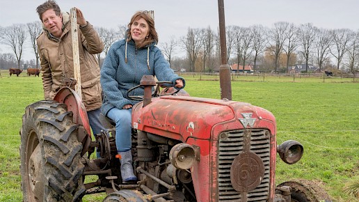 Irene van der Aart en Gerard Burgers, alias 'boer'