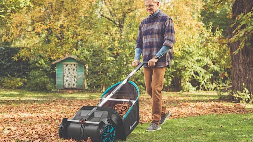 Bladruimen zonder energie met de tuinruimer van Gardena